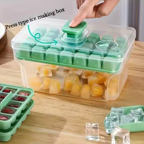 Interesting Homemade Small Ice Cube Mold Set, 68 Double Layered Design, Essential for Summer Cold Dr