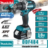 【Genuine promotion, only today】Makita DDF484 lithium battery 18V brushless rechargeable impact drill household electric screwdriver lithium battery screwdriver electric drill