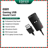 Edifier Hecate GS01 Professional Gaming USB External Sound Card  - Microphone Switch and Volume Knob