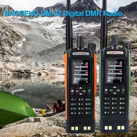 Baofeng DM-32 GPS APRS AES256 Encryption DMR Digital Analog UHF VHF Dual Band 8W Air Band FM Walkie 