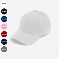 PUTIH Premium Plain White Baseball Cap Unisex Baseball Cap