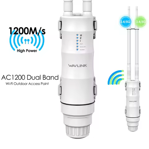 WAVLINK AC1200 Wireless Outdoor Router 2.4G/5G Dual Band High Power Long Range AP/Repeater Signal Bo