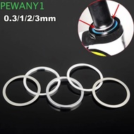 PEWANY 0.3/1/2/3mm Bicycle Headset Spacer Aluminum Alloy Gasket Adjusting Washer 6pcs Fine Tuning Bike Headset Ring Bike Front Fork Dust Cover Cycling Accessories Spacing Pad