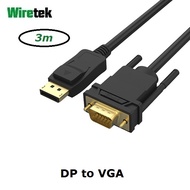 Displayport DP to VGA Active 1080p 3 meter WIRETEK Cable