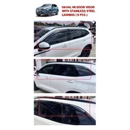 Haval H6 6pcs Stainless Steel Lining Door Visor Injection