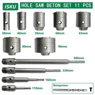 ISKU mata bor hole saw lubang tembok beton/hollow core saw beton/pelubang beton tembok pipa drill bi