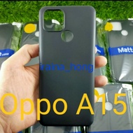 BLACKMATTE OPPO A15 SLIM BLACK OPPO A15 SOFTCASE SILIKON GROSIR