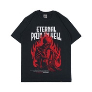 Metal t-shirt Satanic Distro t-shirt Men Women Black SIXCISSORS 666 ETERNAL