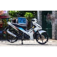 Small Exciter removable sticker 2006 - 2010 white blue black Crypton X stripe pattern - High quality