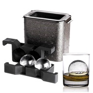 YCOO Crystal Clear Ice Ball Maker - Ice Ball Spherical Whiskey Tray Mould Maker (Bubble-Free 2-Cavit