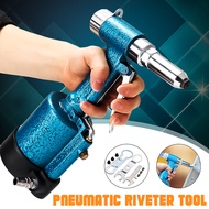 Pneumatic Air Riveter Hydraulic Tool 1/4" Pop Rivet Riveting Gun Garage Tool Set New