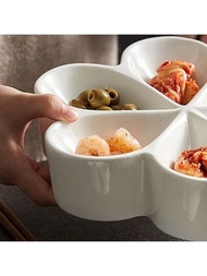 1只創意陶瓷保溫盤,適用於日常使用作為盤子,或在具有藝術感的高端餐具中在酒店和餐廳中用於冷盤