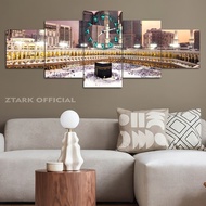 Cheap Islamic Clock Kaaba Makkah 100X40 Multipanel | Official Ztark| Mecca Kaaba Big Clock | Jumbo W
