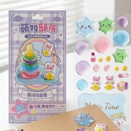 3D Crystal Embossed Stickers Cute Cartoon DIY Journal Planner Scrapbook Decor