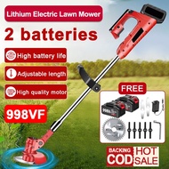 998VF Mesin Rumput Lawn Mowe Rechargeable Grass Cutter Cordless Grass Trimmer Electric Pemotong Rump