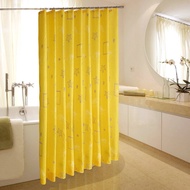 Yellow Decorative Hanging Cloth Shower Curtain Bathroom Water Blocking Shower Curtain Bedroom Curtain Polyester Fabric Cabinet Door Blocking Curtain