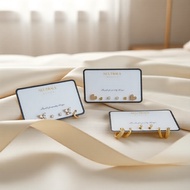 Simple Pearl Round Earrings Set - Unique Tower-Style Earling Jewelry  Set Anting-Anting Bulat Mutiar