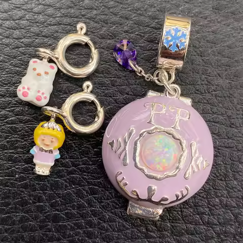 PRESALE 925 Sterling Silver Princess Polly's Ice Kingdom Polly Pocket Charm Bead For Bracelet Bangle