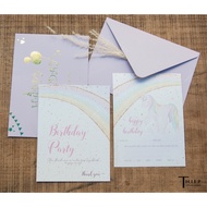 Beautiful Rainbow Purple Baby Birthday Card (51)