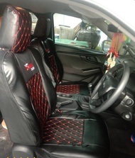 หุ้มเบาะรถยนต์แบบสวมทับ ลาย VIP 5D D-MAX 2020 สีดำ BL (N /LINE 2 )