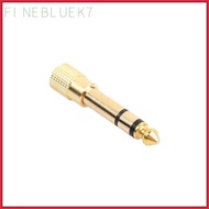 [finebluek7] Gold-plated 6.3 Mm (1/4 Inch) to 3.5 Mm (1/8 Inch) Plug Socket Stereo Audio
