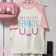 Femboy tshirt teen Gothic Retro Trendy Graphic t shirt Pastel aesthetic Trendy Pop Culture