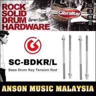 Gibraltar SC-BDKR/L Bass Drum Key Tension Rod, 4/Pack