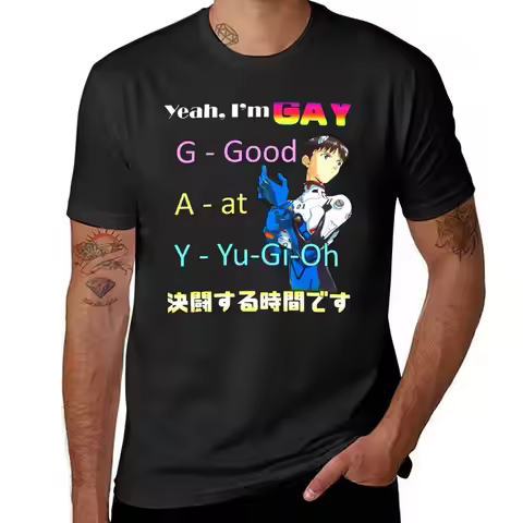 YuGiOh! Yeah Im GAY Muto Yugi Yugi là Katsuya Anzu Mazaki Seto Kaiba T-Shirt anime boys animal print