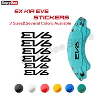 Car Brake Caliper Decals EV6 Logo Heat Resistant Vinyl Stickers For KIA EV6 GT Line EV Mod Parts 6 P