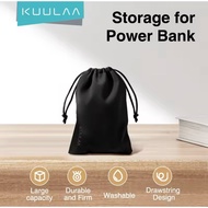 KUULAA Soft Storage Bag for Power Bank USB Charger Soft Pouch Case for Powerbank (13.5 x 8.5cm)