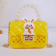 MP1495 Tas Jelly Anak Mini Selempang Glossy Mutiara Lucu Model Korea