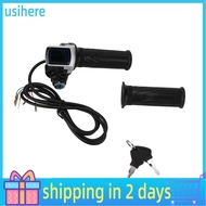 Usihere Electric Throttle Grip Handlebar Easy Installation LED Power Indicator for Bicycles Scooters