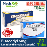 Bisacodyl Laxative 5mg - 20 Tablets Constipation Relief (Prelax Dylax - Dulcolax generic)