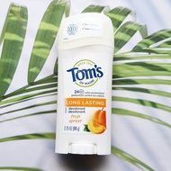 โรลออนสติ๊ก 64g ปราศจากอะลูมิเนียม กลิ่นแอปปริคอท Natural Long Lasting Deodorant (Toms of Maine®)