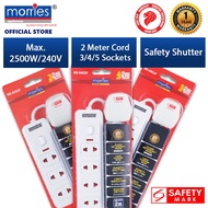 Morries 3/4/5Way 2Pin 2M Extension Cord W/Switch (MS-03S2P/MS-04S2P/MS-05S2P)