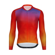 Cycling Jersey Long Sleeve Gradient Unisex Autumn Mountain Bike Clothing Bicycle Sports Clothes MTB Shirt