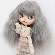 Blythe Doll Hair Wig High Temperature No Head Shell Small Cloth Doll Noodles Roll Silk Hair Only Wig