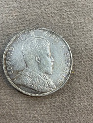 男頭 香港半圓1902 年 銀圓