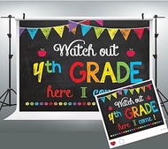 Back to School Backdrops Watch Out 4th Grade Here I Come Supplies Decoration Photography Background 