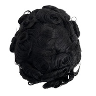 Toupee for Men Human Hair Wigs Men Toupee FPM Prosthesis Units Patch Curly Wave Toupee Hair Real Hum