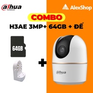 [COMBO-3M] Dahua HERO A1 H3AE 3MP Camera with 64G Card + Base, 360 Rotating Indoor Camera