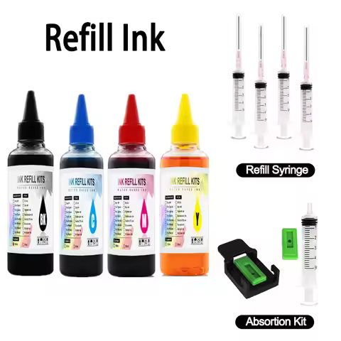 Universal Printer Refill Ink Kit For Epson Canon HP Brother Inkjet Deskjet CISS Cartridge Ecotank Ca