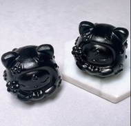 （😻呢款勁靚，有🌸有❤️） 磨砂面🖤黑曜石達摩狐狐🦊🖤5cm大個