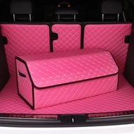 car organizers and storage for SUV,trunk organizer for sedan, leather foldable sleek box with lid,co