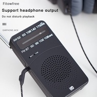 Fitow Pocket Portable Mini Radio FM/AM Digital Tuning Radio Receiver FM87-108MHz MP3 Music Player Radios FE