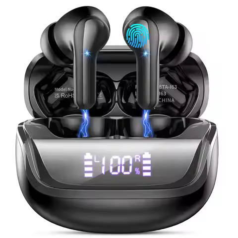 Wireless Earbuds, Bluetooth 5.3 Earbuds Stereo Bass, iNoise Cancelling Mic, Earphones IPX7 Waterproo