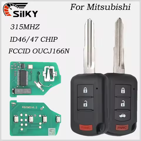 SilKY PN: 6370B945 Remote Head Car Key 315MHz ID46 Chip for Mitsubishi Lancer 2016 -2017 Fob FCC ID: