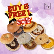 [Buy 5 Free 1] Five Plus Bagels - Filled Bagels | Halal | No Egg, Oil, Milk, Sugar | 24+ Hrs Cold Fe