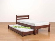 Tempat tidur kayu Sorong/Ranjang 2 in 1/Ranjang kayu sleding/dipan Sorong/Tempat tidur anak sorong/T