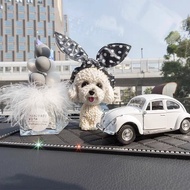 Poodle Dog Car Dashboard Decoration - Car decoration, Cute head shaking poodle dog car accessories